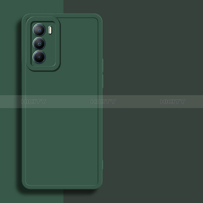 Funda Silicona Ultrafina Goma 360 Grados Carcasa para Vivo iQOO 9 SE 5G Verde Noche