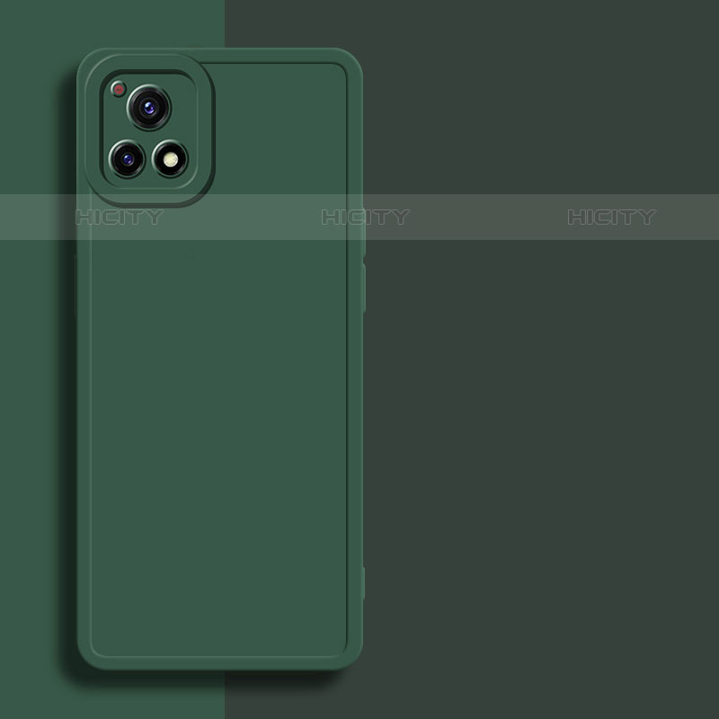 Funda Silicona Ultrafina Goma 360 Grados Carcasa para Vivo iQOO U3 5G Verde Noche