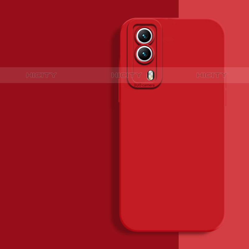 Funda Silicona Ultrafina Goma 360 Grados Carcasa para Vivo iQOO Z5x 5G Rojo