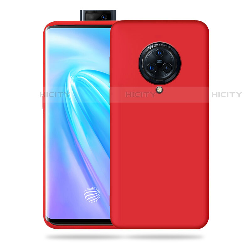 Funda Silicona Ultrafina Goma 360 Grados Carcasa para Vivo Nex 3S Rojo