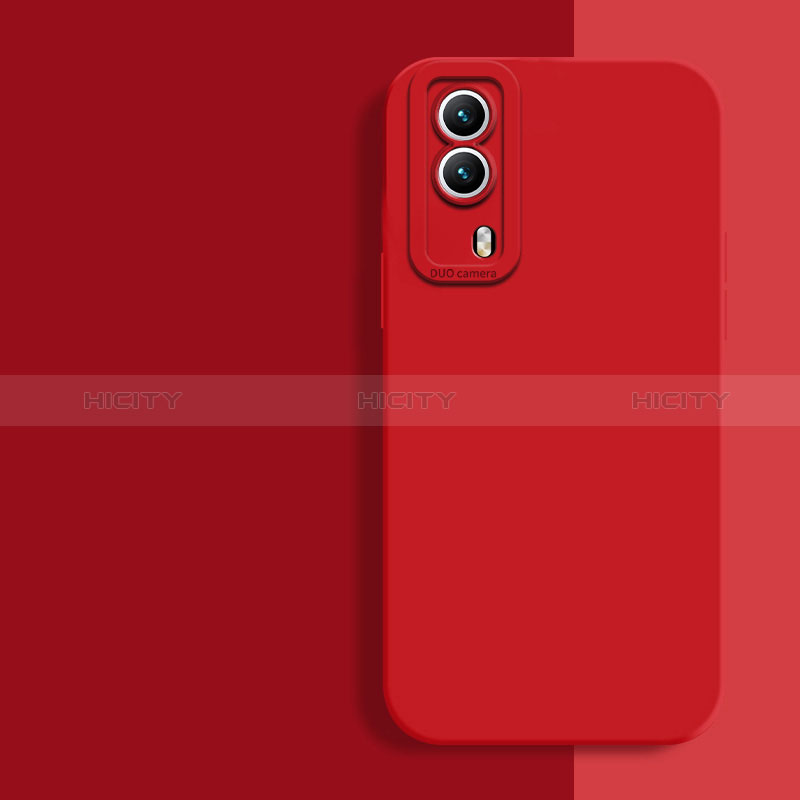 Funda Silicona Ultrafina Goma 360 Grados Carcasa para Vivo T1x 5G Rojo