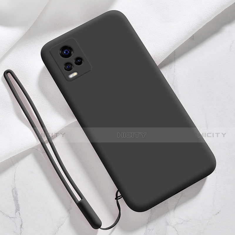 Funda Silicona Ultrafina Goma 360 Grados Carcasa para Vivo V20 Pro 5G Negro