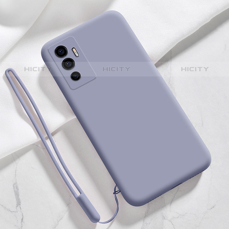 Funda Silicona Ultrafina Goma 360 Grados Carcasa para Vivo V23e 5G Gris Lavanda