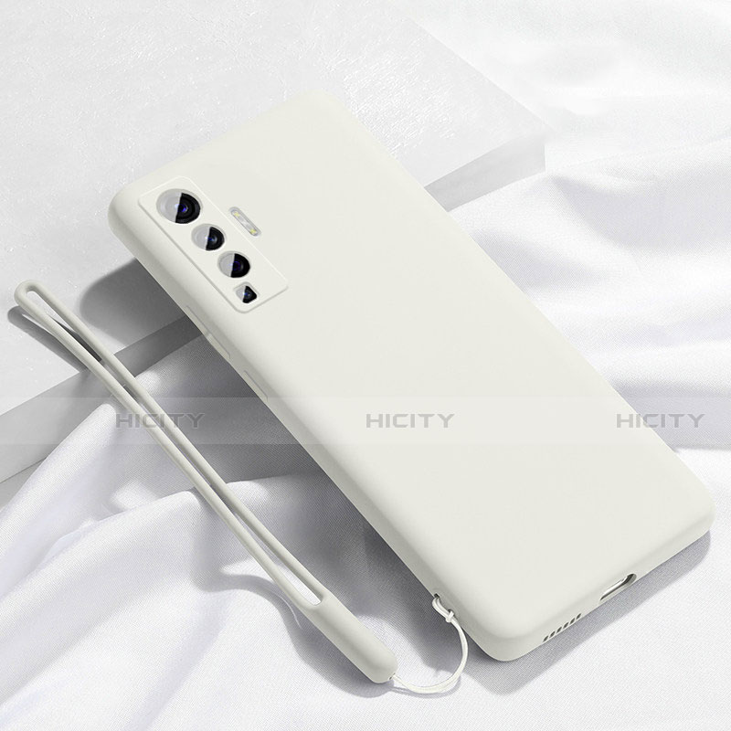 Funda Silicona Ultrafina Goma 360 Grados Carcasa para Vivo X50 5G Blanco