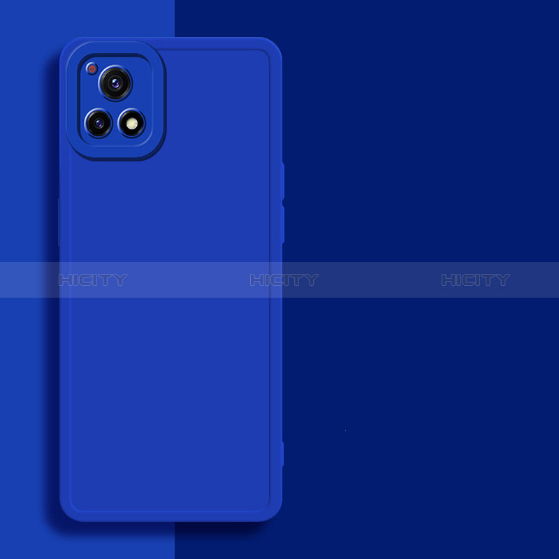 Funda Silicona Ultrafina Goma 360 Grados Carcasa para Vivo Y31s 5G Azul