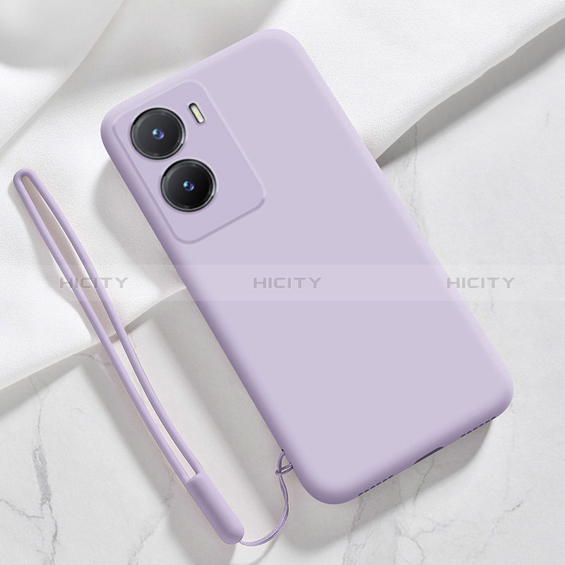 Funda Silicona Ultrafina Goma 360 Grados Carcasa para Vivo Y35 5G Purpura Claro