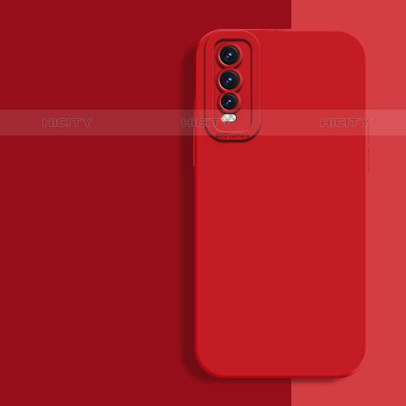 Funda Silicona Ultrafina Goma 360 Grados Carcasa para Vivo Y50t Rojo