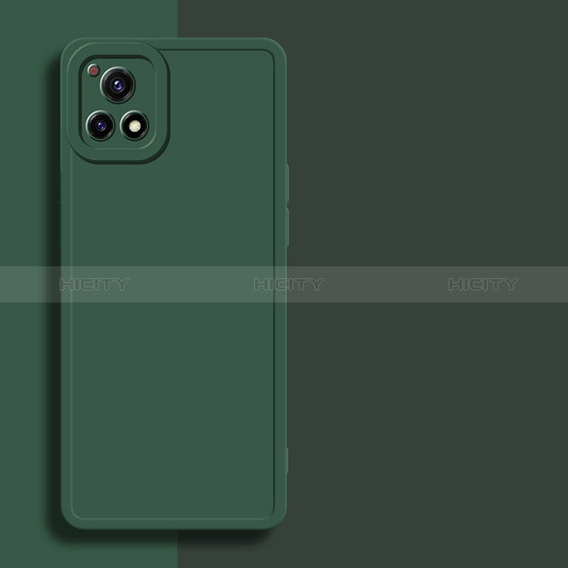 Funda Silicona Ultrafina Goma 360 Grados Carcasa para Vivo Y52s t1 5G Verde Noche