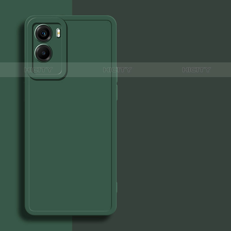 Funda Silicona Ultrafina Goma 360 Grados Carcasa para Vivo Y55s (2021) Verde Noche