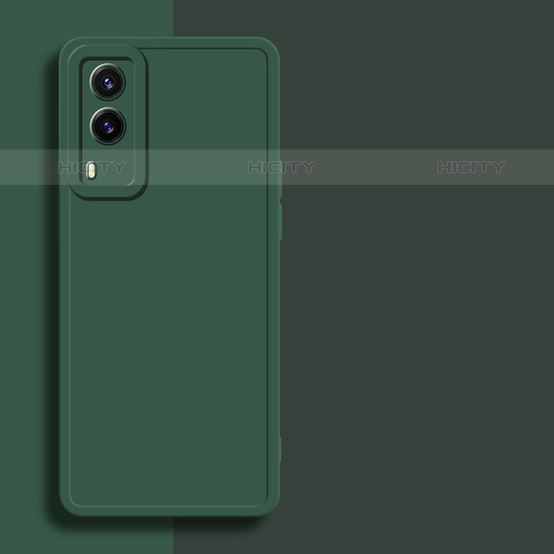 Funda Silicona Ultrafina Goma 360 Grados Carcasa para Vivo Y71t 5G Verde Noche