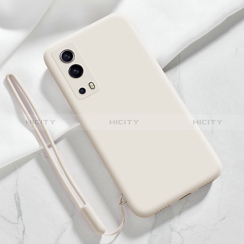 Funda Silicona Ultrafina Goma 360 Grados Carcasa para Vivo Y72 5G Blanco