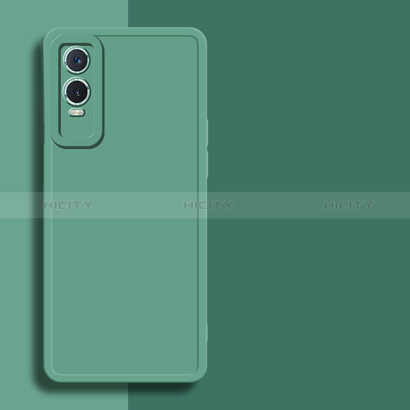 Funda Silicona Ultrafina Goma 360 Grados Carcasa para Vivo Y76s 5G Verde