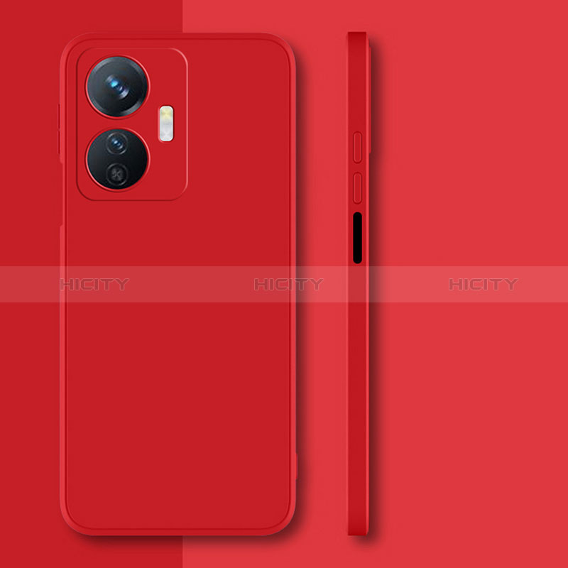 Funda Silicona Ultrafina Goma 360 Grados Carcasa para Vivo Y77 5G Rojo