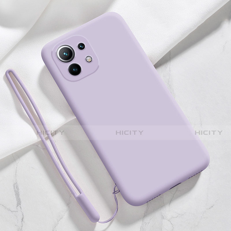 Funda Silicona Ultrafina Goma 360 Grados Carcasa para Xiaomi Mi 11 5G Purpura Claro