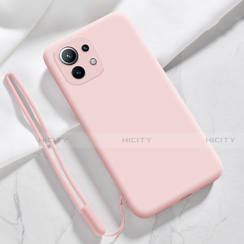 Funda Silicona Ultrafina Goma 360 Grados Carcasa para Xiaomi Mi 11 Lite 4G Rosa