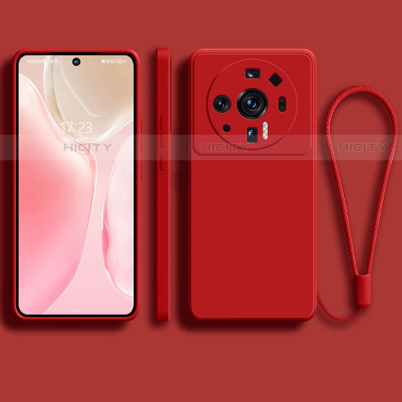 Funda Silicona Ultrafina Goma 360 Grados Carcasa para Xiaomi Mi 12 Ultra 5G Rojo