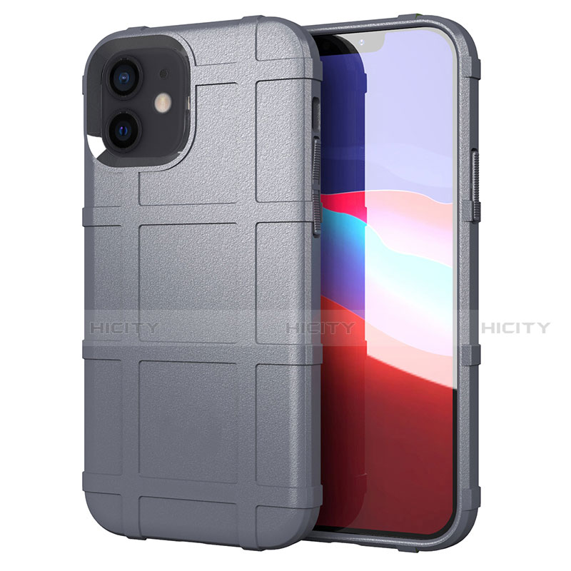 Funda Silicona Ultrafina Goma 360 Grados Carcasa S01 para Apple iPhone 12 Gris