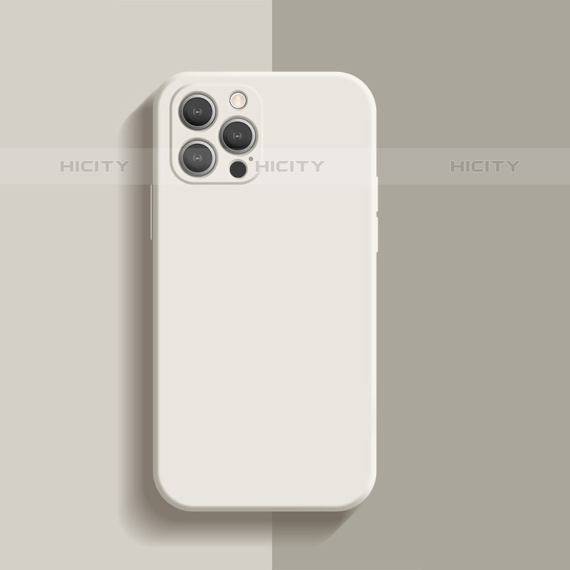 Funda Silicona Ultrafina Goma 360 Grados Carcasa S01 para Apple iPhone 15 Pro Blanco