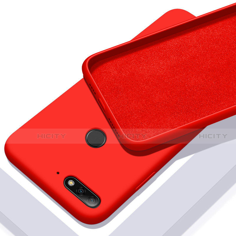 Funda Silicona Ultrafina Goma 360 Grados Carcasa S01 para Huawei Y6 Prime (2018) Rojo