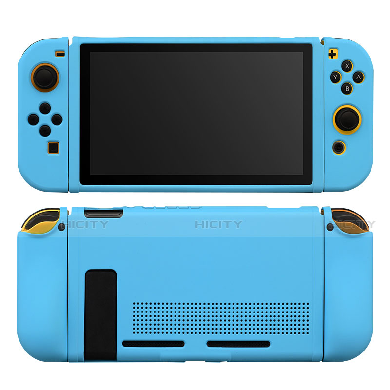 Funda Silicona Ultrafina Goma 360 Grados Carcasa S01 para Nintendo Switch Azul Cielo