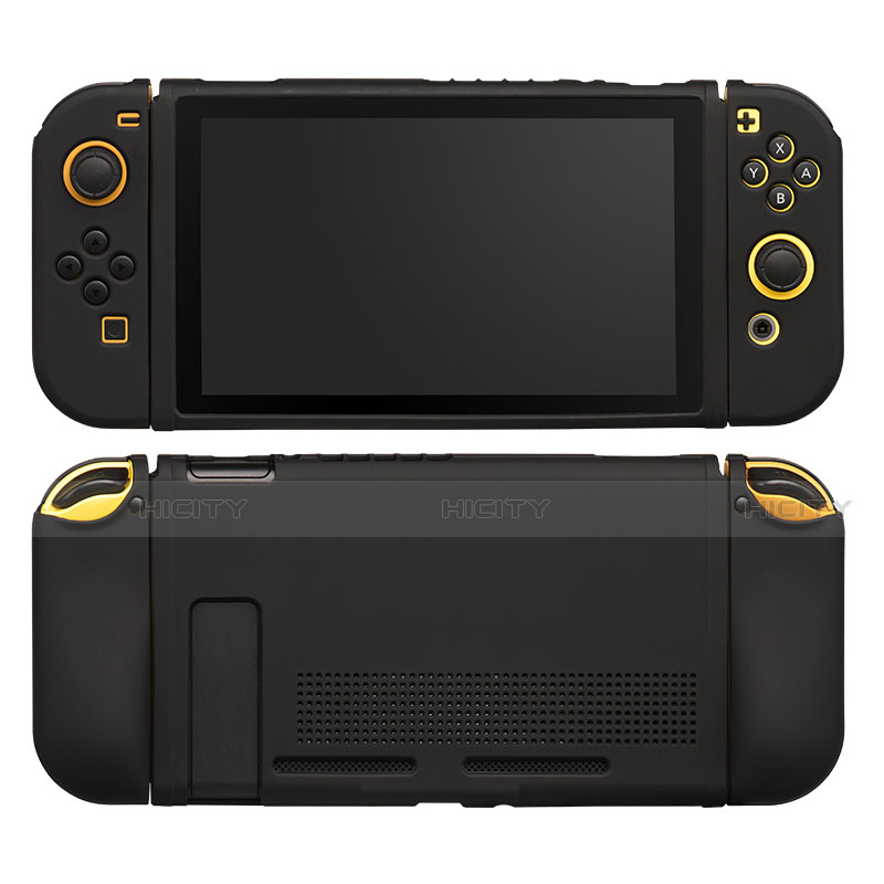 Funda Silicona Ultrafina Goma 360 Grados Carcasa S01 para Nintendo Switch Negro