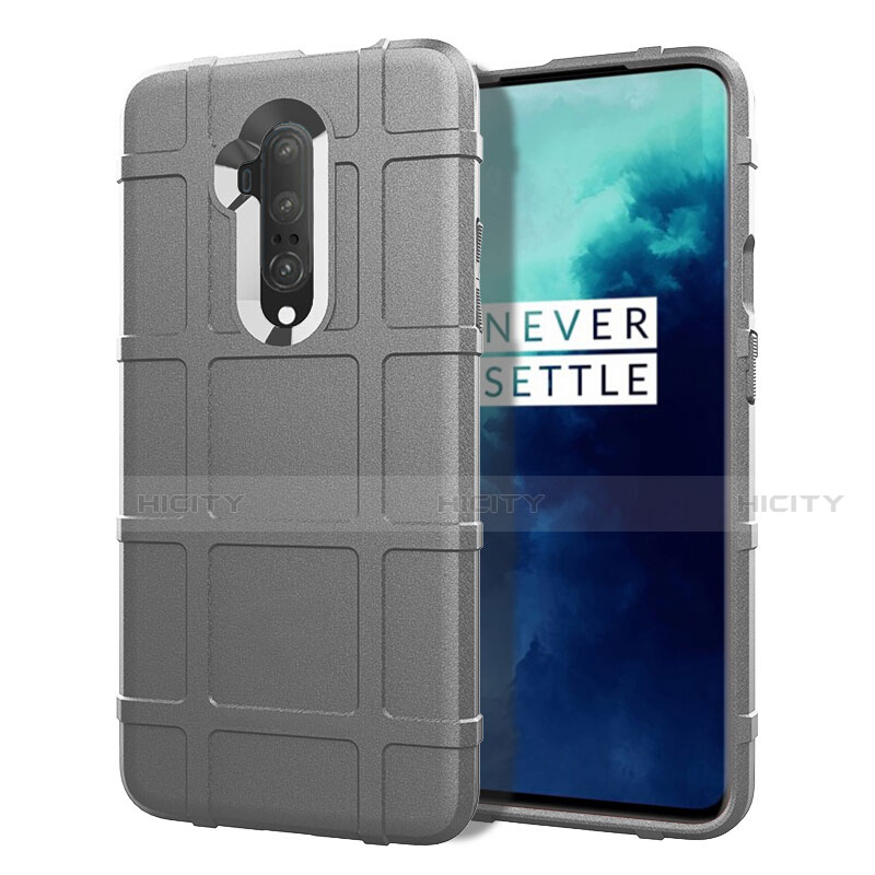 Funda Silicona Ultrafina Goma 360 Grados Carcasa S01 para OnePlus 7T Pro 5G Plata