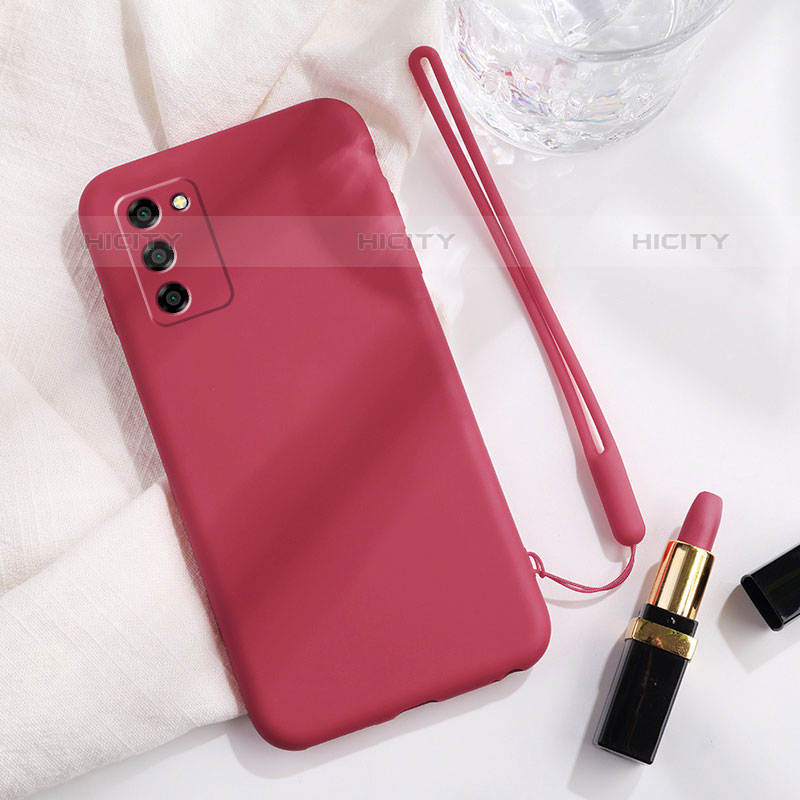 Funda Silicona Ultrafina Goma 360 Grados Carcasa S01 para Oppo A55S 5G Rojo