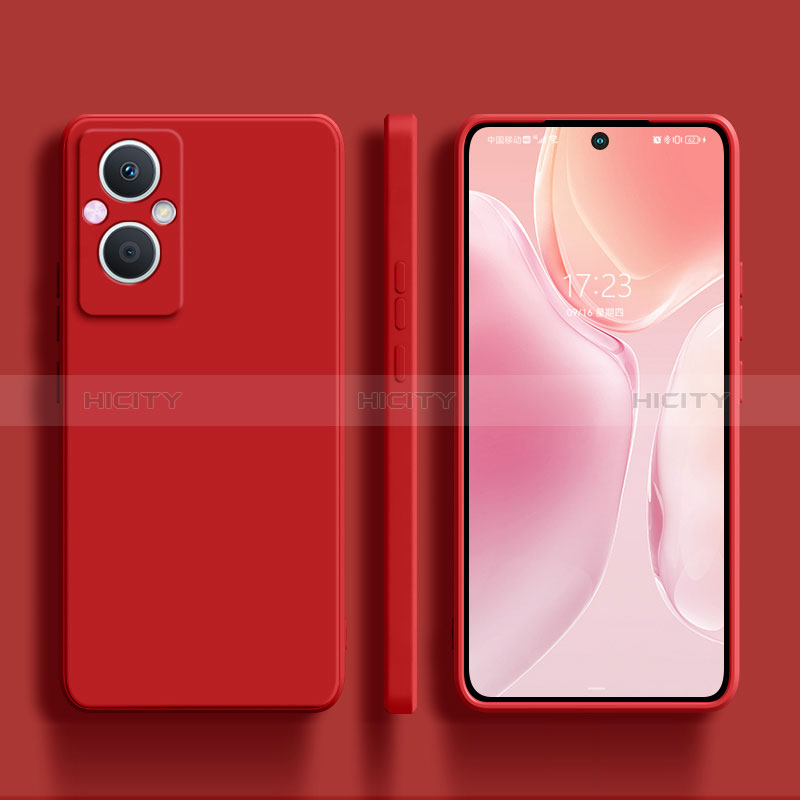 Funda Silicona Ultrafina Goma 360 Grados Carcasa S01 para Oppo A96 5G Rojo