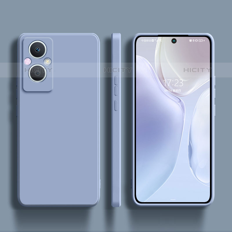 Funda Silicona Ultrafina Goma 360 Grados Carcasa S01 para Oppo F21 Pro 5G Gris Lavanda