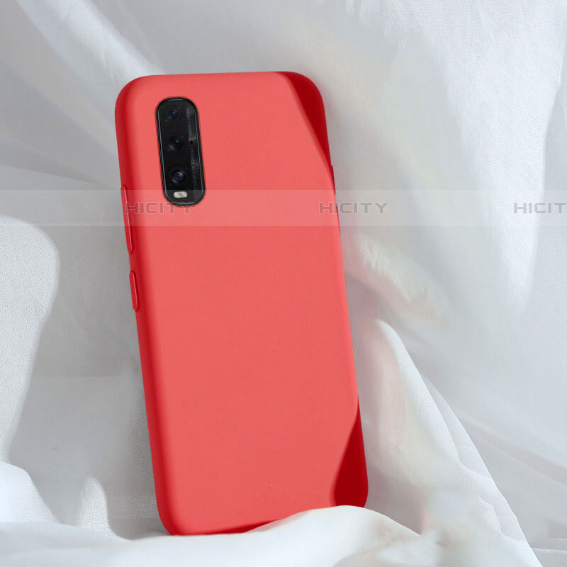 Funda Silicona Ultrafina Goma 360 Grados Carcasa S01 para Oppo Find X2 Rojo