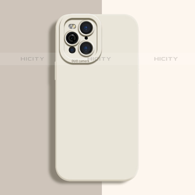 Funda Silicona Ultrafina Goma 360 Grados Carcasa S01 para Oppo Find X3 Pro 5G Blanco