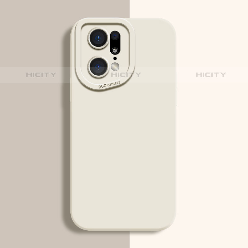 Funda Silicona Ultrafina Goma 360 Grados Carcasa S01 para Oppo Find X5 Pro 5G Blanco