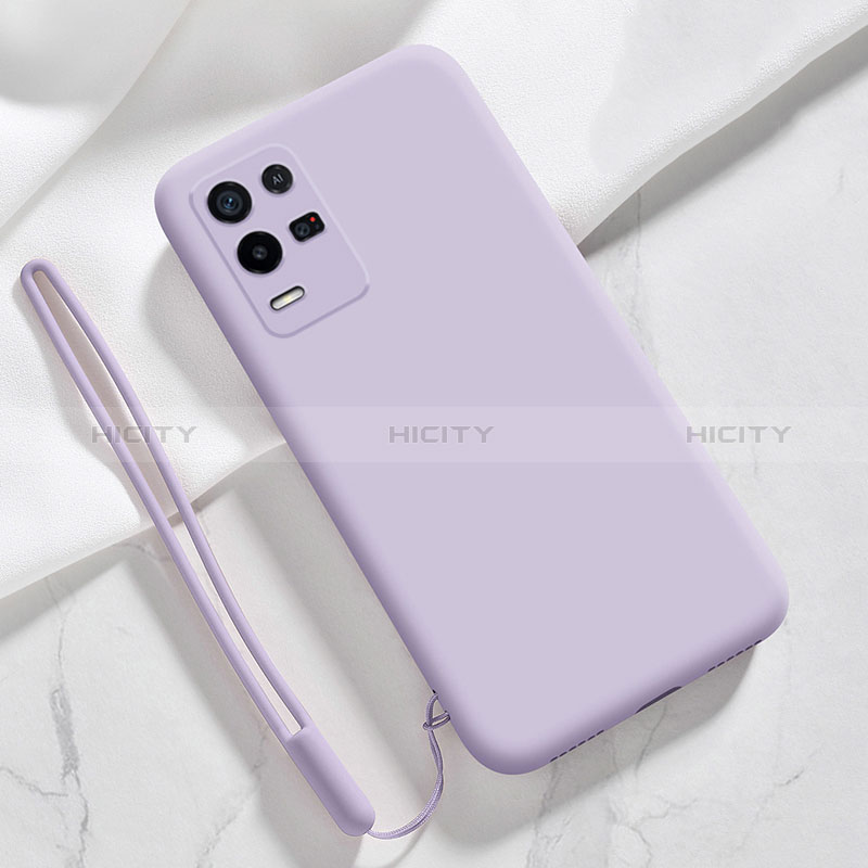 Funda Silicona Ultrafina Goma 360 Grados Carcasa S01 para Oppo K9X 5G Purpura Claro