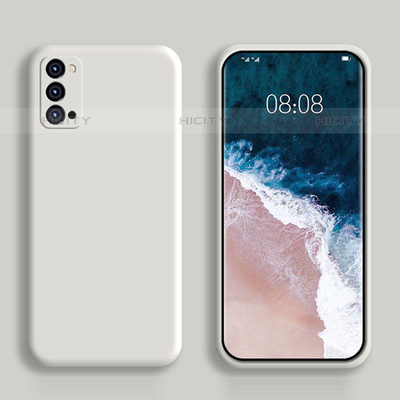 Funda Silicona Ultrafina Goma 360 Grados Carcasa S01 para Oppo Reno6 Pro+ Plus 5G Blanco