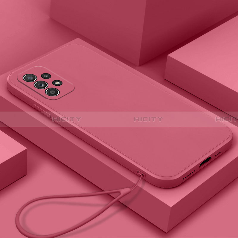 Funda Silicona Ultrafina Goma 360 Grados Carcasa S01 para Samsung Galaxy A13 4G Rosa Roja
