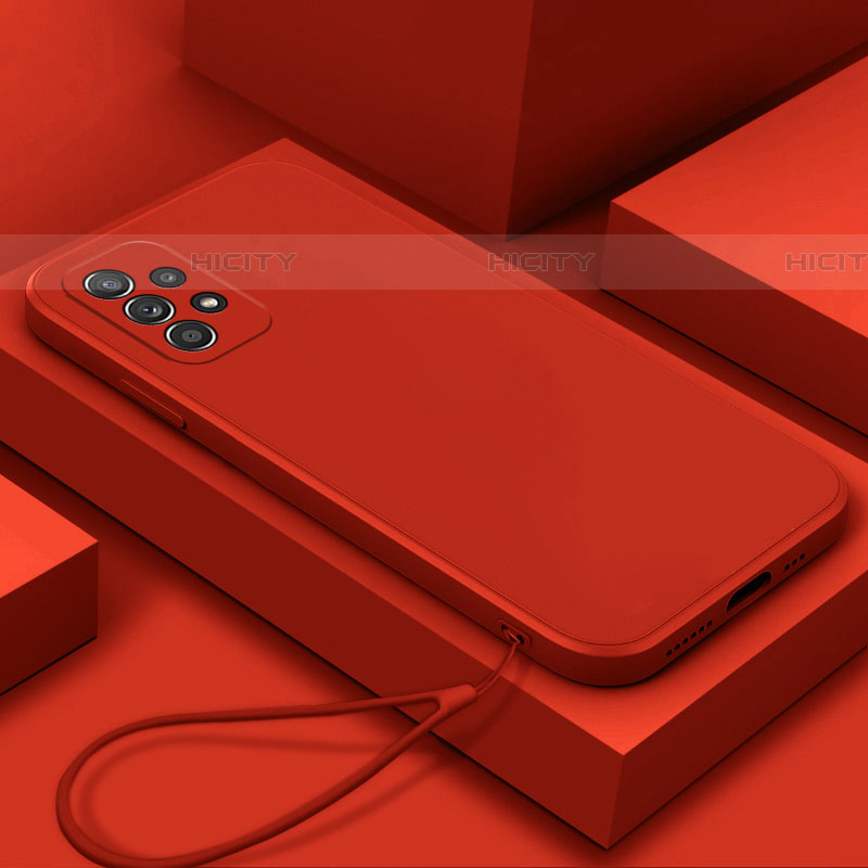 Funda Silicona Ultrafina Goma 360 Grados Carcasa S01 para Samsung Galaxy A52 4G Rojo