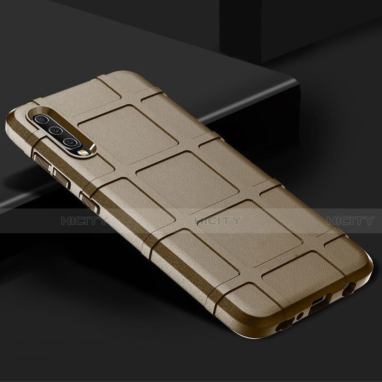 Funda Silicona Ultrafina Goma 360 Grados Carcasa S01 para Samsung Galaxy A70 Oro