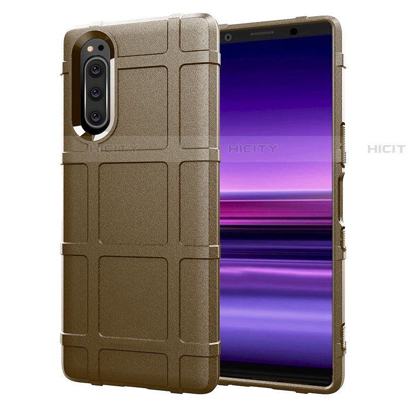 Funda Silicona Ultrafina Goma 360 Grados Carcasa S01 para Sony Xperia 5 Marron