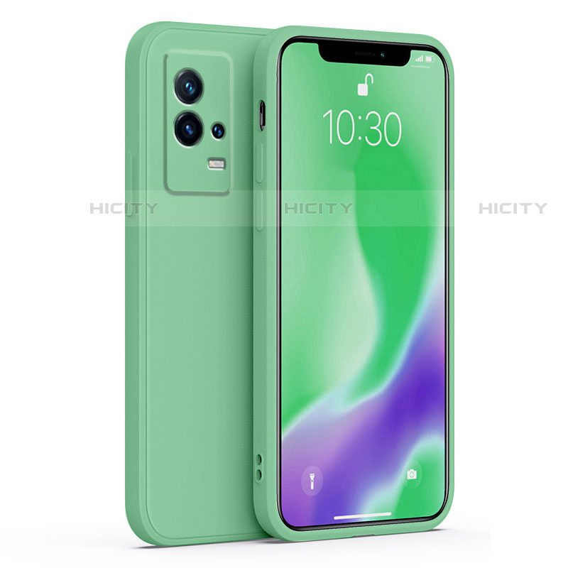 Funda Silicona Ultrafina Goma 360 Grados Carcasa S01 para Vivo iQOO 8 5G Verde