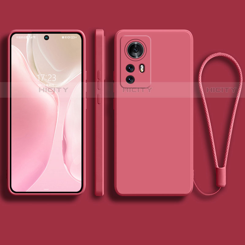 Funda Silicona Ultrafina Goma 360 Grados Carcasa S01 para Xiaomi Mi 12S Pro 5G Rojo Rosa