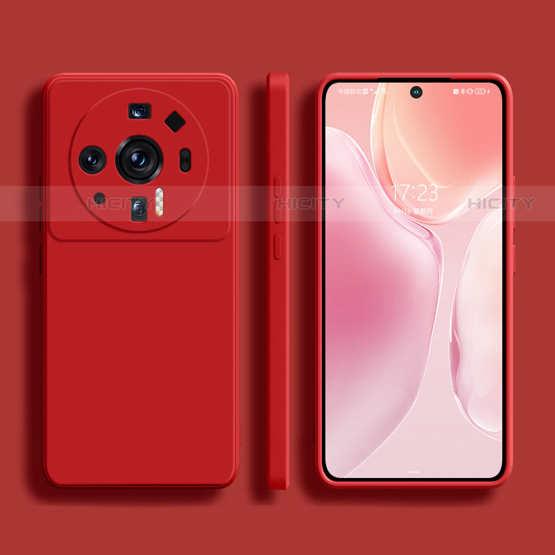 Funda Silicona Ultrafina Goma 360 Grados Carcasa S01 para Xiaomi Mi 12S Ultra 5G Rojo