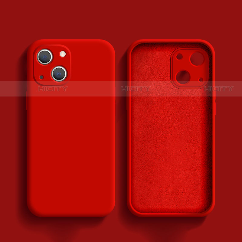 Funda Silicona Ultrafina Goma 360 Grados Carcasa S02 para Apple iPhone 13 Mini Rojo