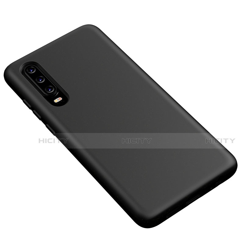 Funda Silicona Ultrafina Goma 360 Grados Carcasa S02 para Huawei P30 Negro