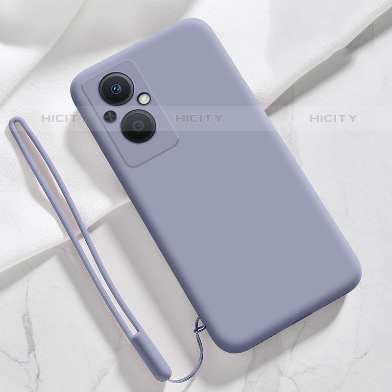 Funda Silicona Ultrafina Goma 360 Grados Carcasa S02 para Oppo F21s Pro 5G Gris Lavanda