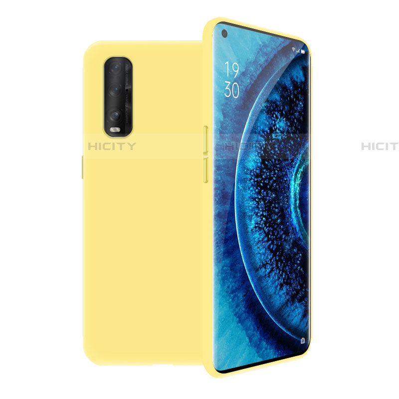 Funda Silicona Ultrafina Goma 360 Grados Carcasa S02 para Oppo Find X2 Amarillo