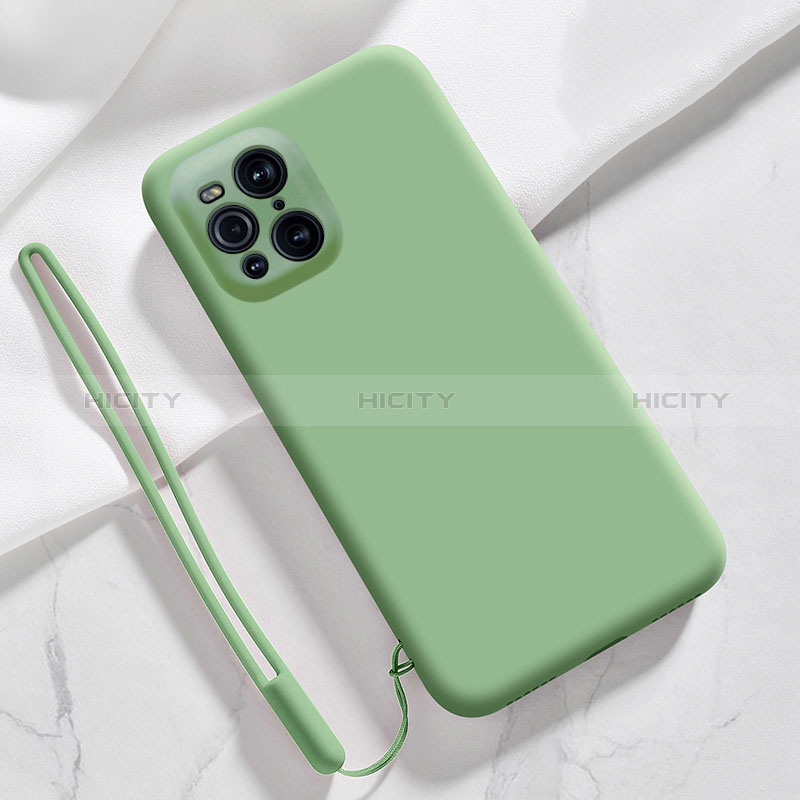 Funda Silicona Ultrafina Goma 360 Grados Carcasa S02 para Oppo Find X3 5G Verde