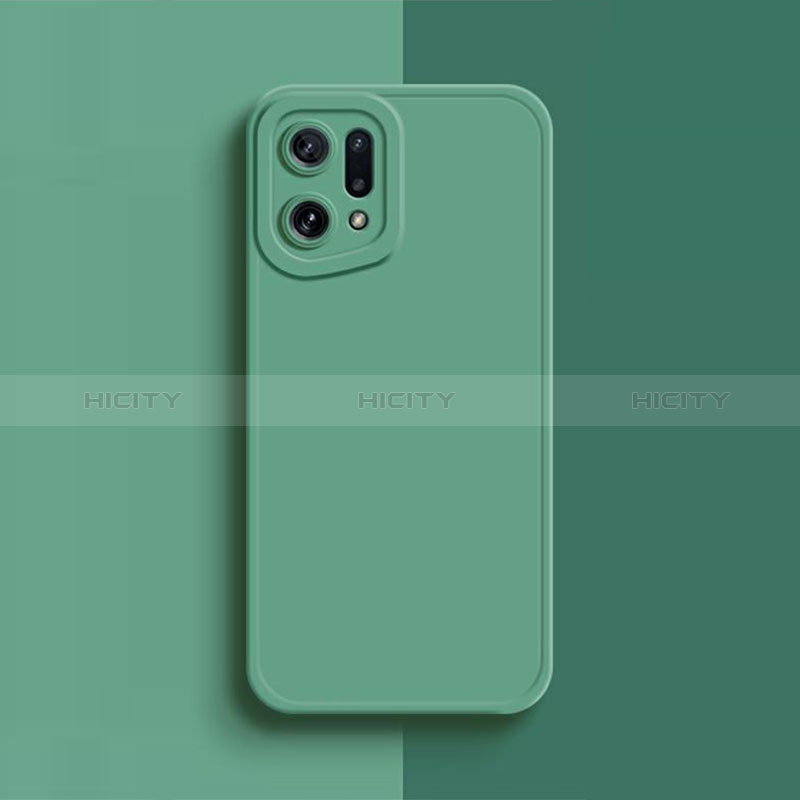 Funda Silicona Ultrafina Goma 360 Grados Carcasa S02 para Oppo Find X5 5G Verde