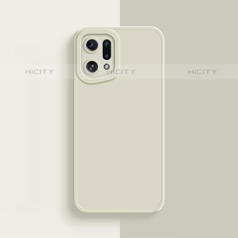 Funda Silicona Ultrafina Goma 360 Grados Carcasa S02 para Oppo Find X5 Pro 5G Blanco