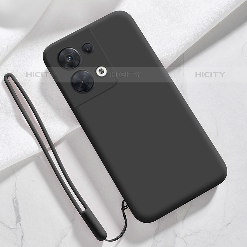 Funda Silicona Ultrafina Goma 360 Grados Carcasa S02 para Oppo Reno8 5G Negro