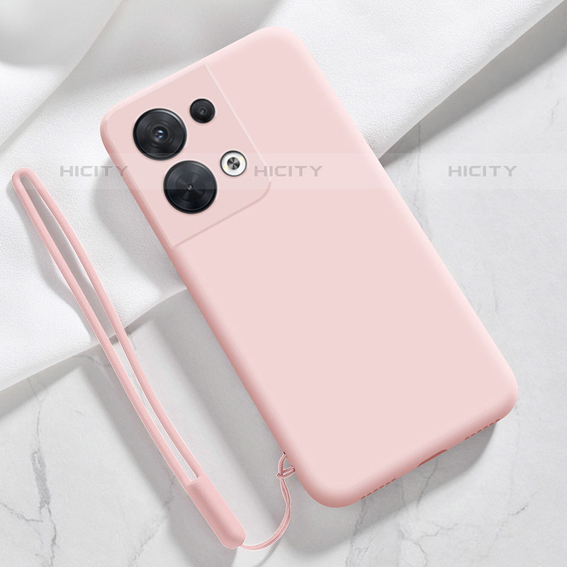 Funda Silicona Ultrafina Goma 360 Grados Carcasa S02 para Oppo Reno8 5G Rosa